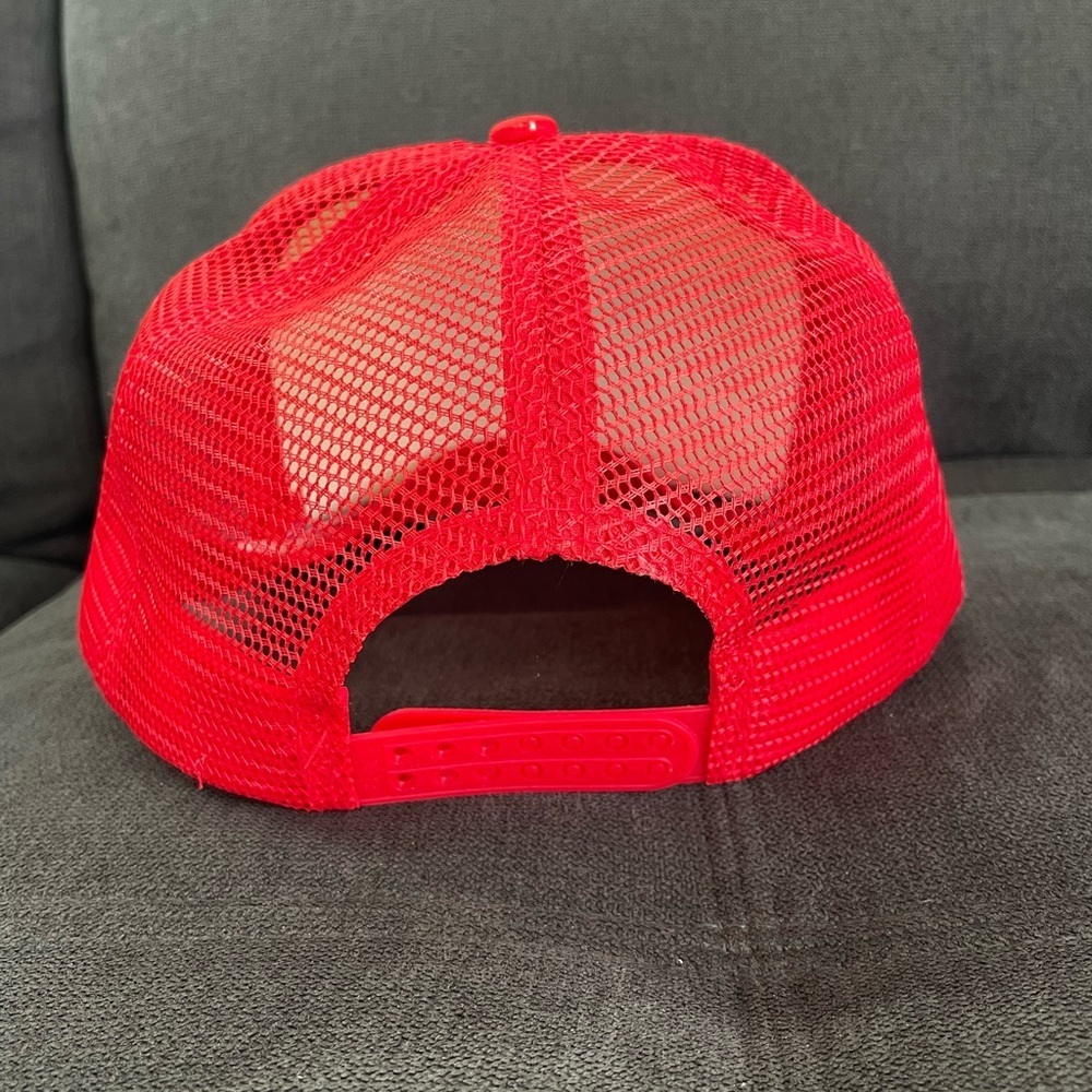 Red and White Pride Flag Trucker Hat - Picture 2 of 3